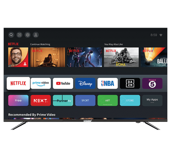 Vision Plus 55 Inch 4K Frameless Smart TV - Image 2