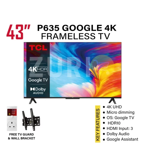 TCL 43P635 43 inch 4K HDR Google TV - Image 2