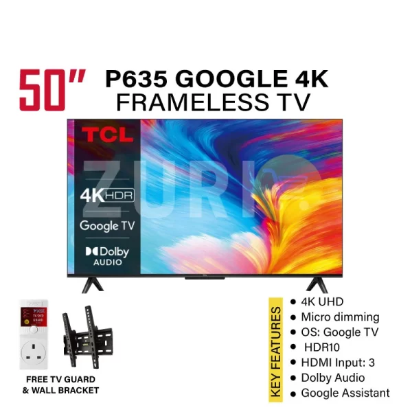 TCL 50P635 50 inch 4K HDR Google TV - Image 2
