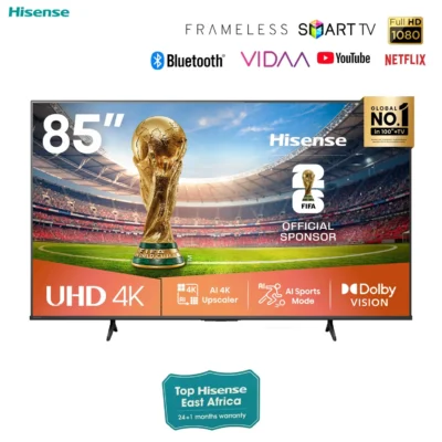 HISENSE 85 SMART 4K UHD FRAMELESS A6 SERIES 85A6QKEN