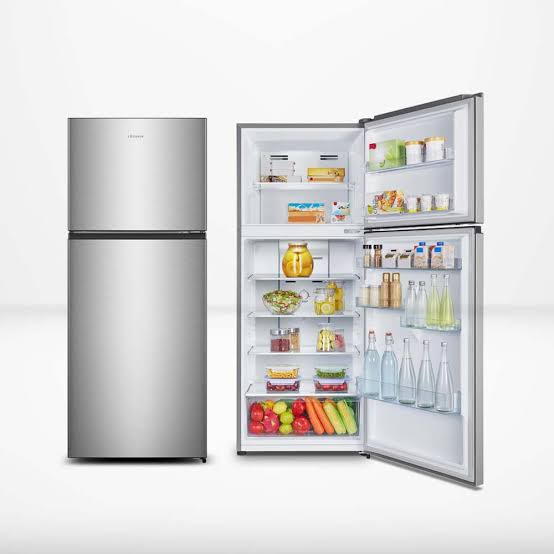 HISENSE FRIDGE 424L TOP MOUNT FREEZER SILVER REF418DR