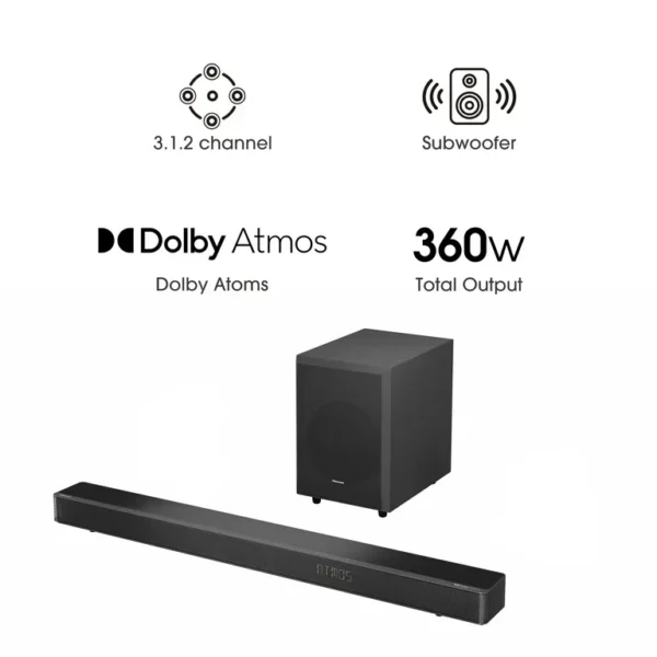 HISENSE SOUNDBAR AX3120C 3.1.2 CHANNEL 360W